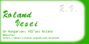 roland vesei business card